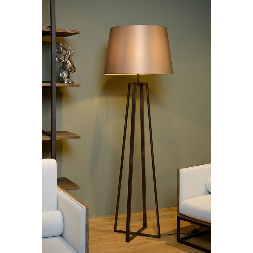 Lucide 31798/81/97 - Stojací lampa COFFEE 1xE27/60W/230V hnědá
