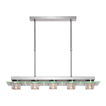 Lucide 32400/25/60 - Závěsné LED svítidlo CRISTY 5xG4/20W+15x0,06W/RGB LED
