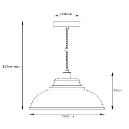 Lucide 34400/29/36 - Závěsné svítidlo ISLA 1xE14/40W/230V šedé