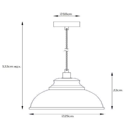 Lucide 34400/29/38 - Závěsné svítidlo ISLA 1xE14/40W/230V krémová