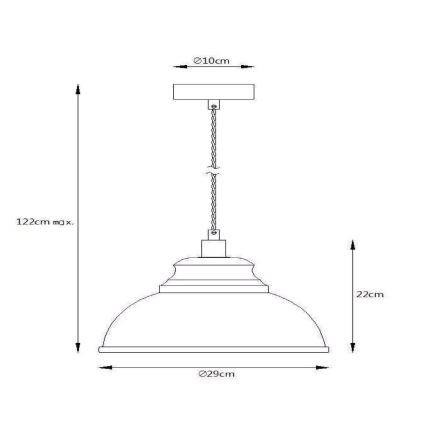 Lucide 34400/29/68 - Závěsné svítidlo ISLA 1xE14/40W/230V modré