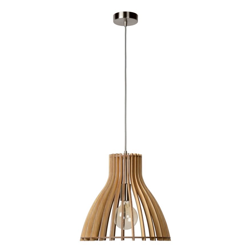 Lucide 34425/35/76 - Závěsné svítidlo BOUNDE 1xE27/60W/230V béžové 35 cm