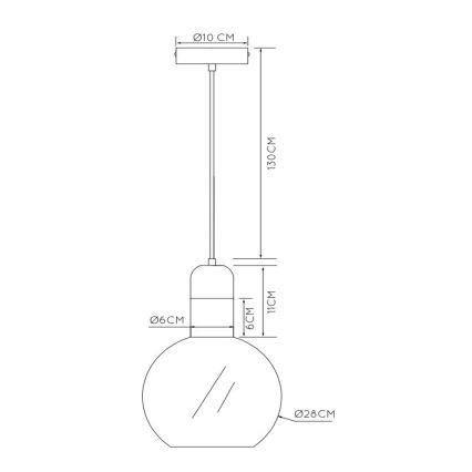 Lucide 34438/28/65 - Lustr na lanku JULIUS 1xE27/40W/230V
