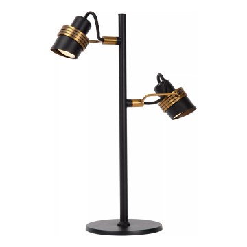 Lucide 34544/02/30 - Stolní lampa TUNDRAN 2xGU10/5W/230V černá