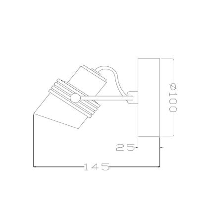 Lucide 34944/01/30 - Bodové svítidlo TUNDRAN 1xGU10/5W/230V černá