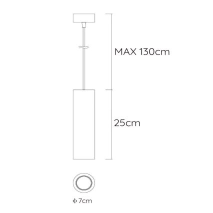 Lucide 35400/25/31 - Závěsné svítidlo GIPSY 1xGU10/35W/230V