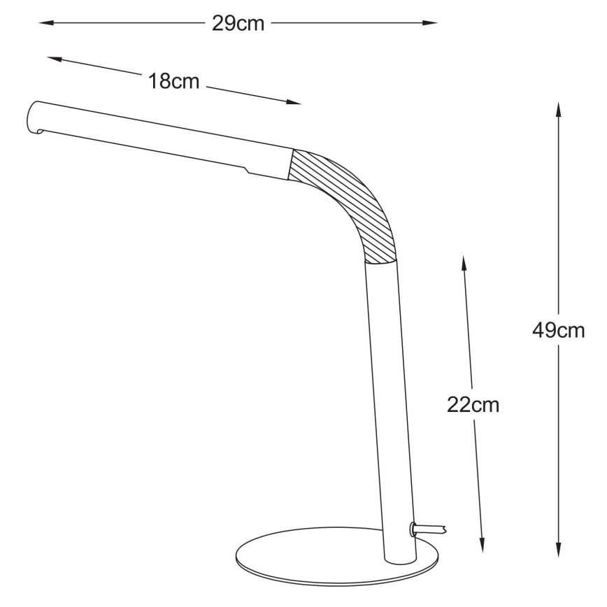 Lucide 36612/03/30 - LED Stolní lampa GILLY LED/5W/230V černá