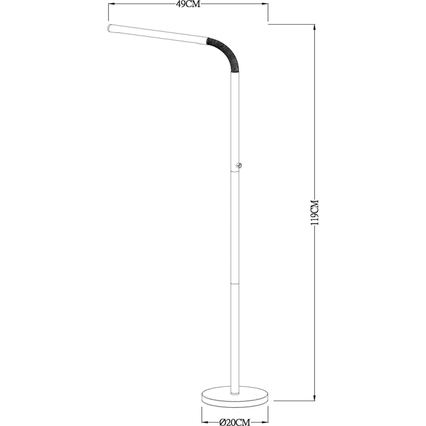 Lucide 36712/04/30 - LED Stmívatelná dotyková stojací lampa GILLY LED/6W/230V 4000 mAh černá