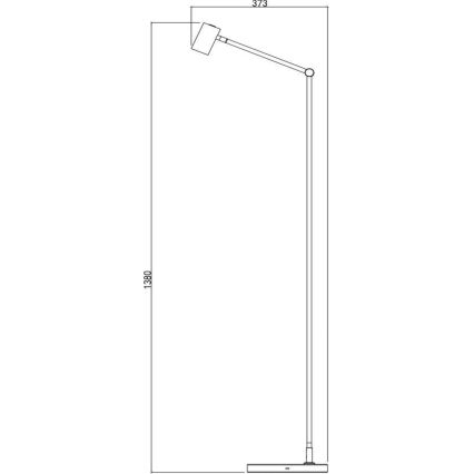 Lucide 36722/03/30 - LED Stmívatelná dotyková stojací lampa TIPIK LED/3W/230V černá