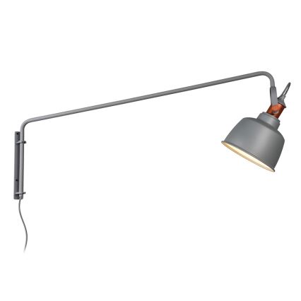 Lucide 37203/11/36 - Nástěnné svítidlo TJOLL 1xE27/60W/230V šedé