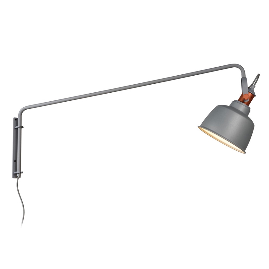 Lucide 37203/11/36 - Nástěnné svítidlo TJOLL 1xE27/60W/230V šedé