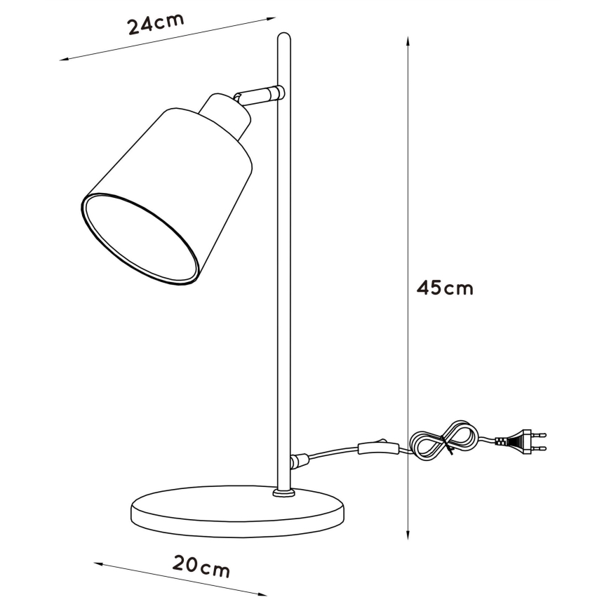 Lucide 39722 - Stolní lampa PIPPA 1xE27/50W/230V