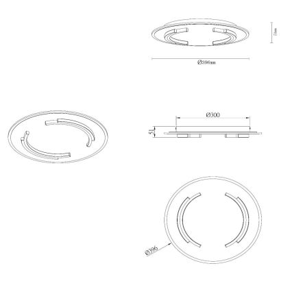 Lucide 44113/30/02 - LED Stropní svítidlo ANDREAS LED/30W/230V zlatá