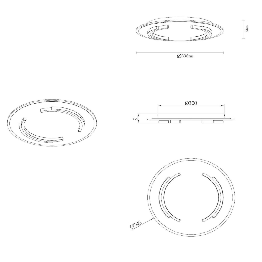 Lucide 44113/30/02 - LED Stropní svítidlo ANDREAS LED/30W/230V zlatá