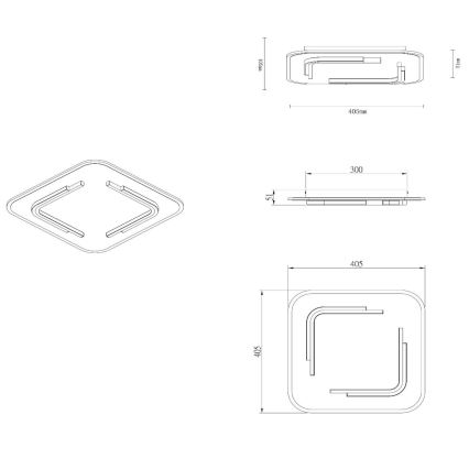 Lucide 44114/30/02 - LED Stropní svítidlo ANDREAS LED/30W/230V zlatá
