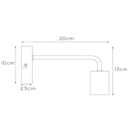 Lucide 45265/01/30 - Nástěnné svítidlo SCOTT 1xE27/40W/230V černé