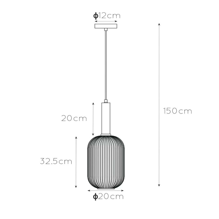 Lucide 45386/20/62 - Lustr na lanku MALOTO 1xE27/40W/230V pr. 20 cm