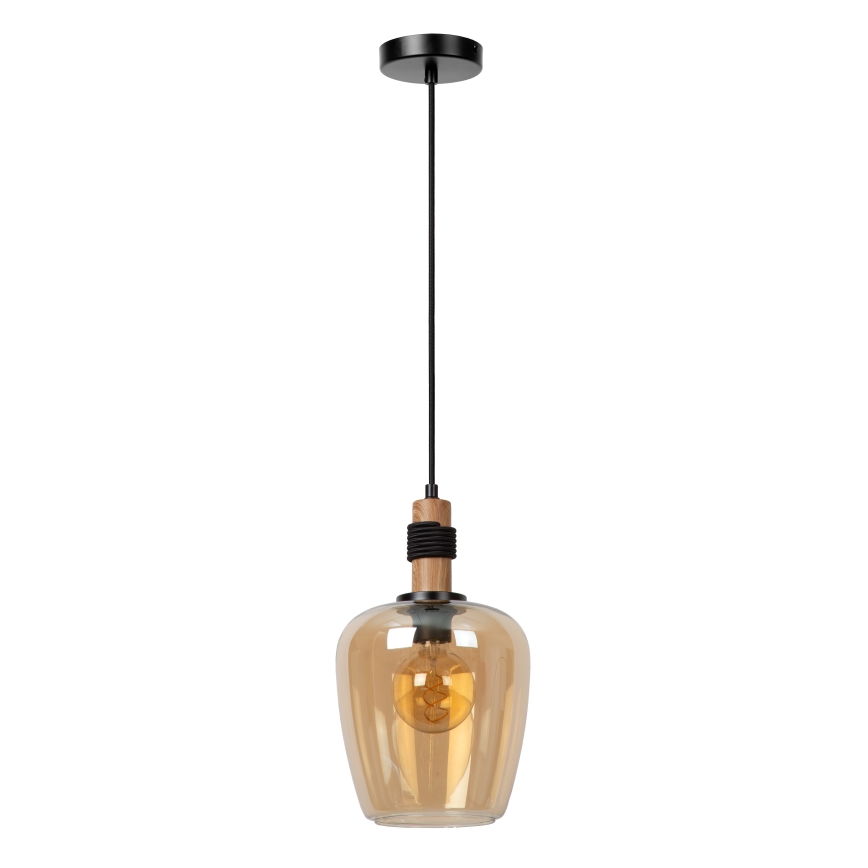 Lucide 45408/22/62 - Lustr na lanku ILONA 1xE27/40W/230V pr. 22 cm černá/béžová