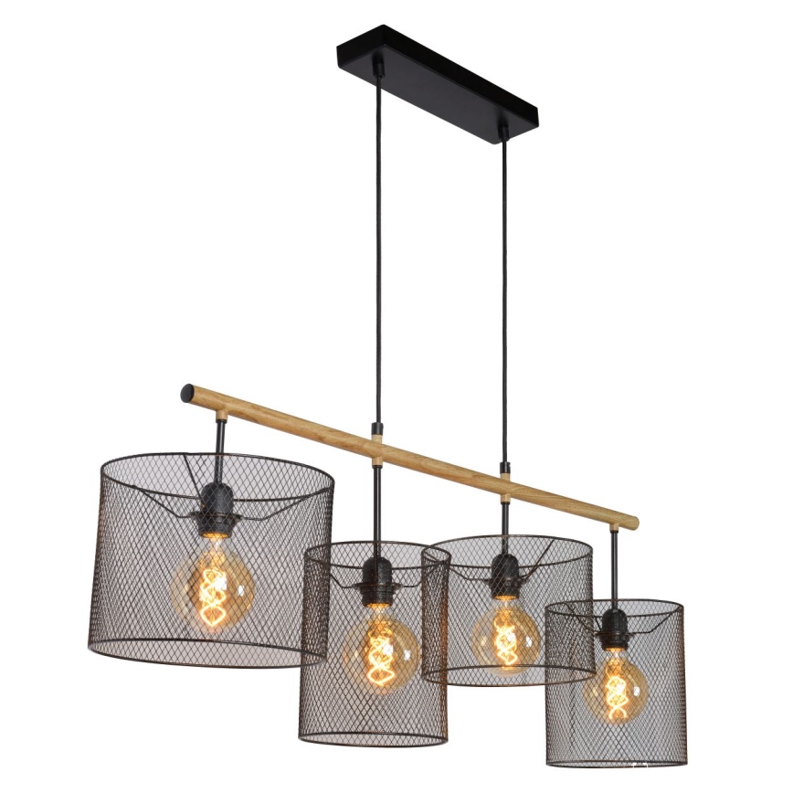 Lucide 45459/04/30 - Lustr na tyči BASKETT 4xE27/60W/230V