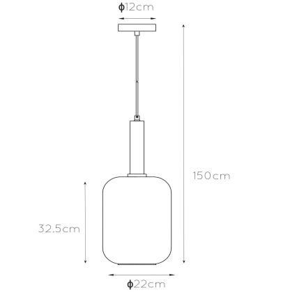 Lucide 45494/01/65 - Lustr na lanku JOANET 1xE27/40W/230V