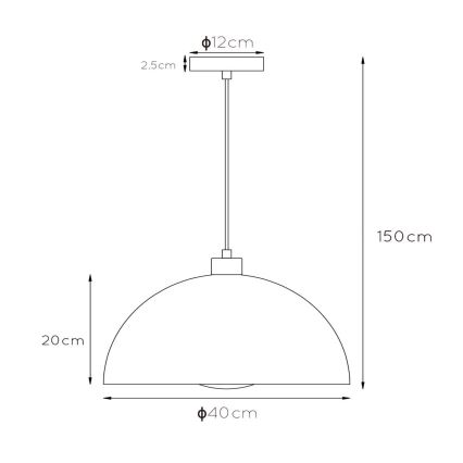 Lucide 45496/01/35 - Lustr na lanku SIEMON 1xE27/40W/230V modrá