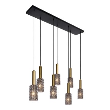 Lucide 45498/07/02 - Lustr na lanku CORALIE 7xE27/40W/230V černá/mosaz