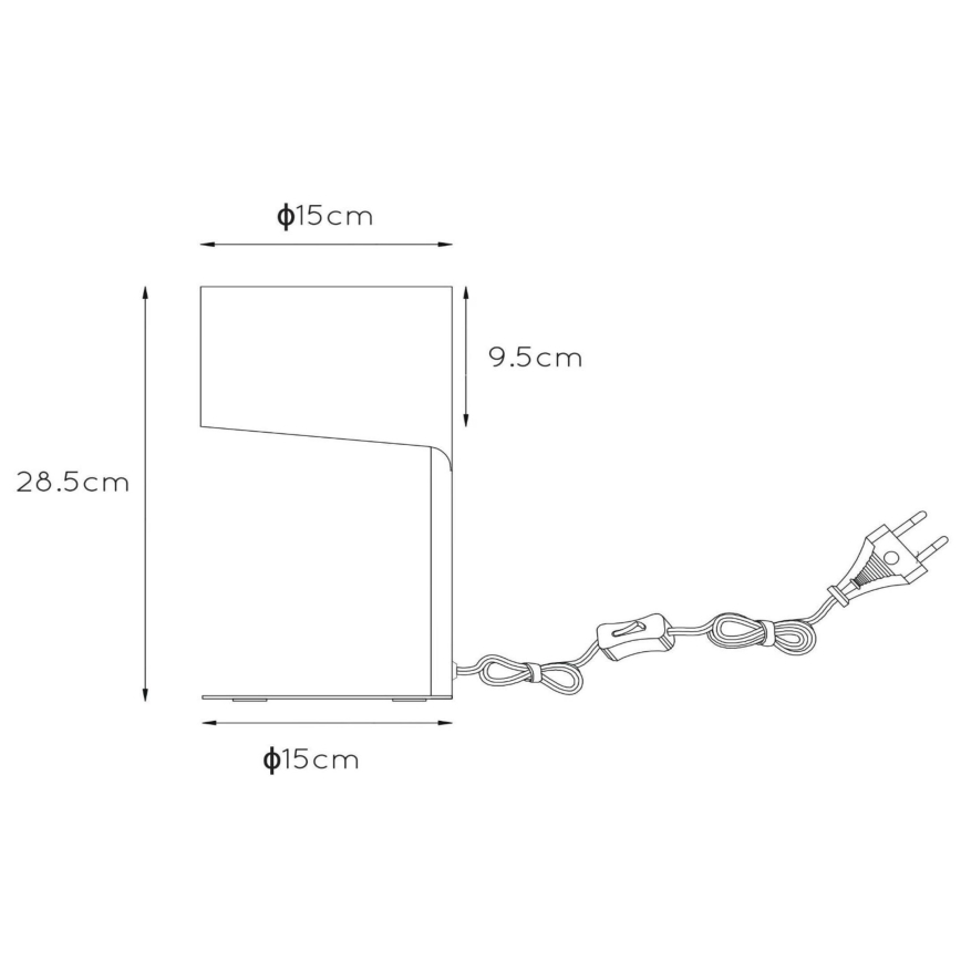 Lucide 45504/01/31 - Stolní lampa KNULLE 1xE14/40W/230V bílá