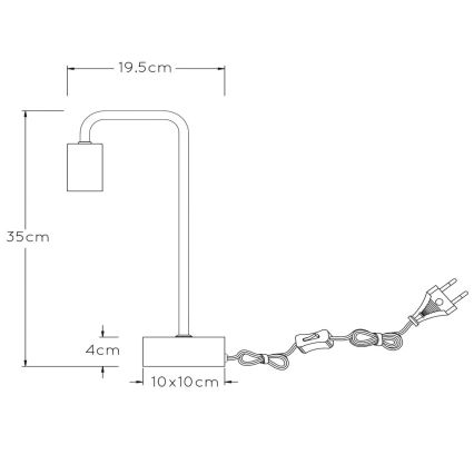 Lucide 45565/01/30 - Stolní lampa LORIN 1xE27/40W/230V černá