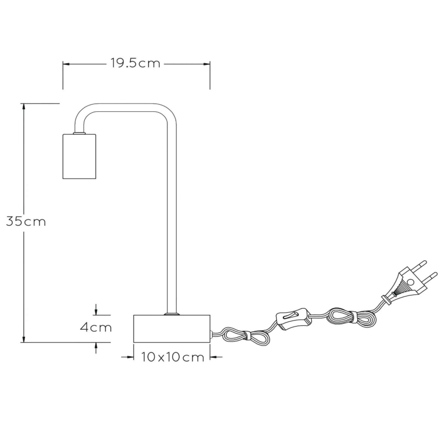 Lucide 45565/01/30 - Stolní lampa LORIN 1xE27/40W/230V černá