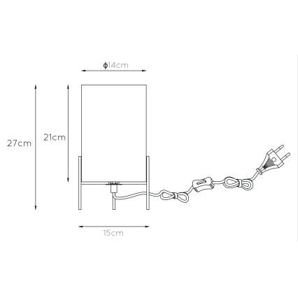 Lucide 45566/01/62 - Stolní lampa STEFFIE 1xE27/40W/230V