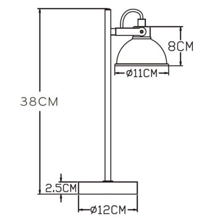 Lucide 45573/01/97 - Stolní lampa DAMIAN 1xGU10/35W/230V hnědá