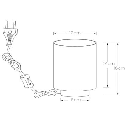 Lucide 45588/01/30 - Stolní lampa SUZY 1xE14/40W/230V černá