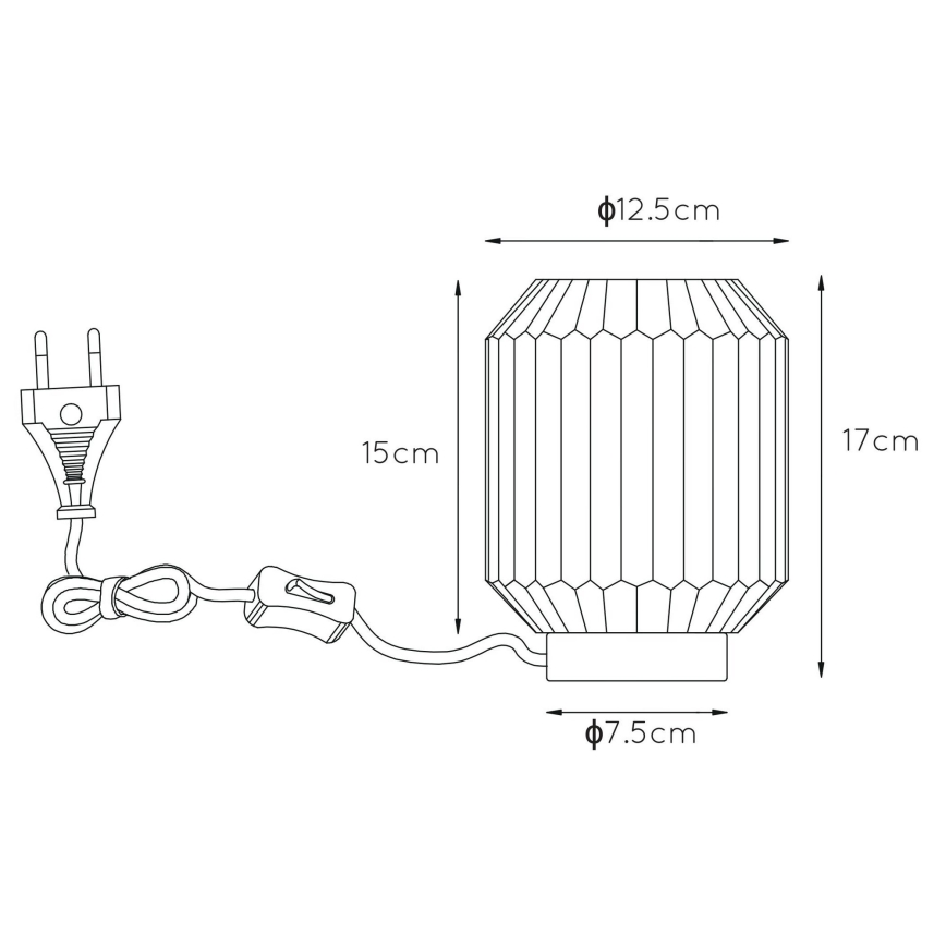 Lucide 45595/01/51 - Stolní lampa SUENO 1xE14/40W/230V