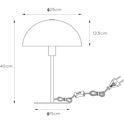 Lucide 45596/01/44 - Stolní lampa SIEMON 1xE14/25W/230V oranžová