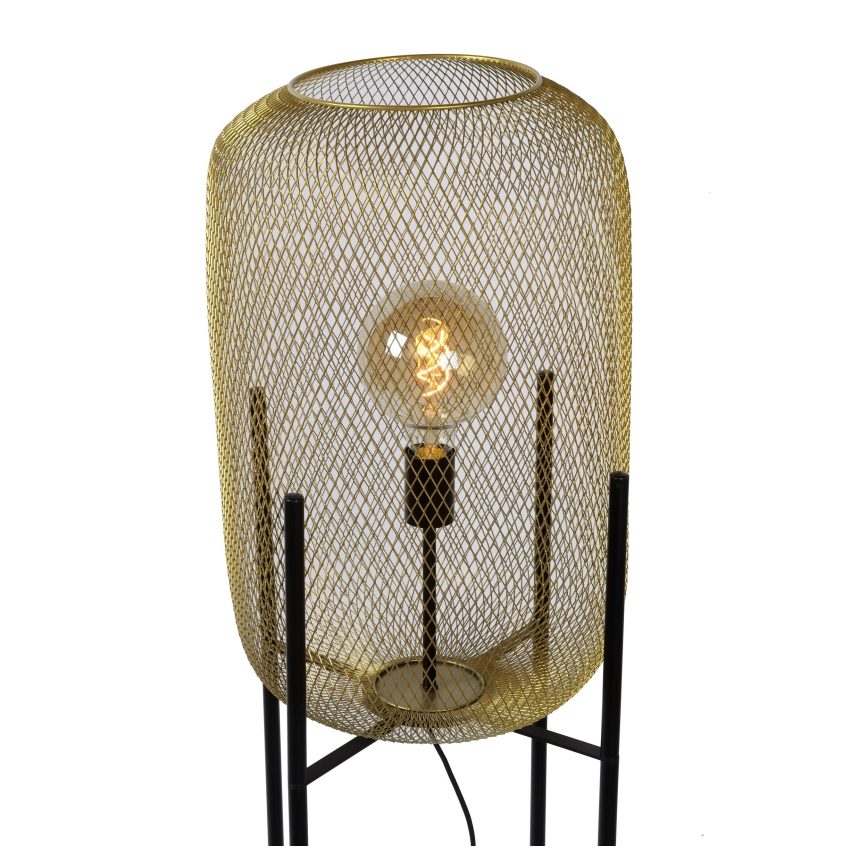 Lucide 45785/01/02 - Stojací lampa MESH 1xE27/40W/230V mosaz