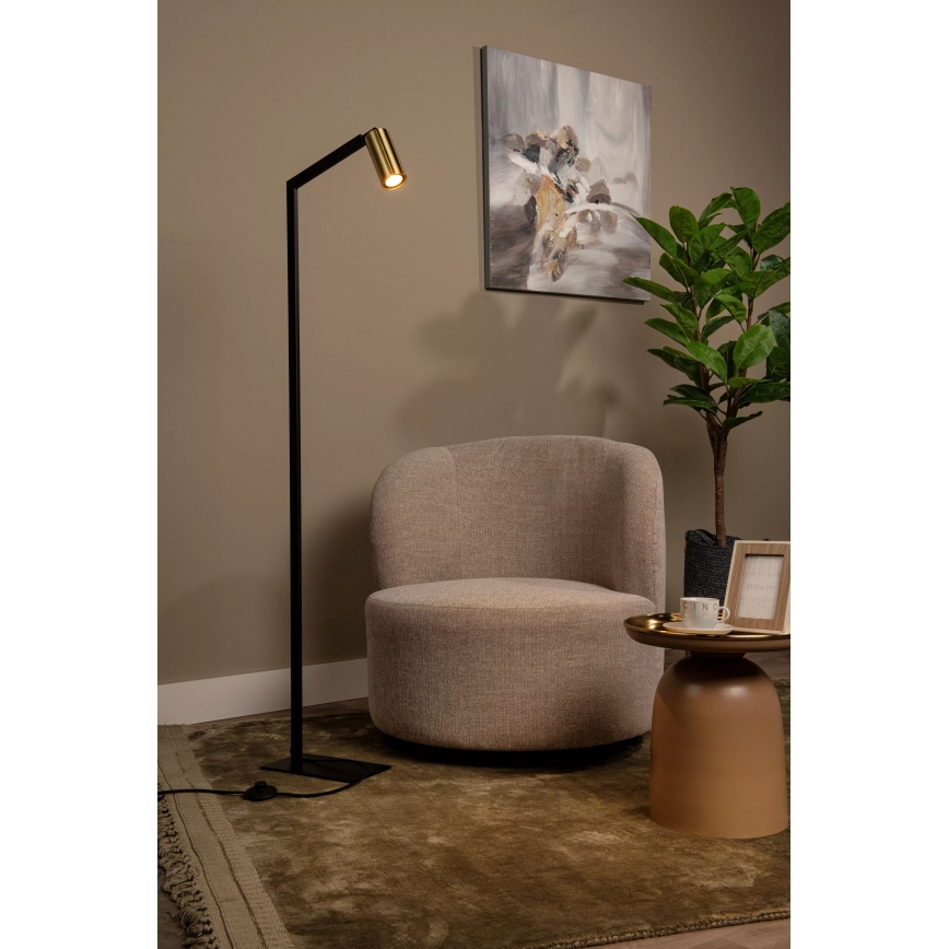 Lucide 45799/01/30 - Stojací lampa SYBIL 1xGU10/35W/230V černá/zlatá