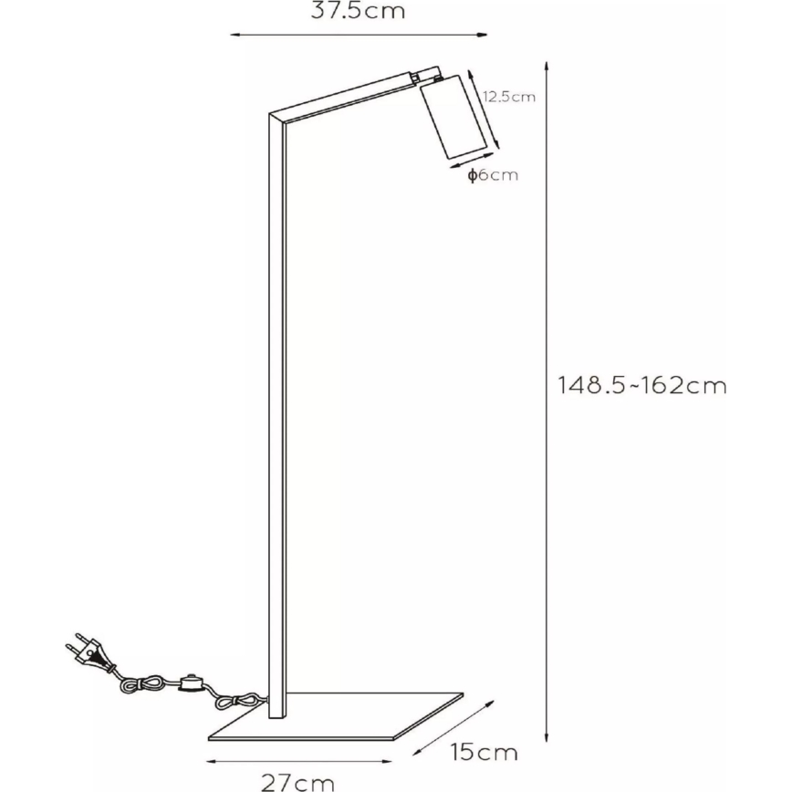 Lucide 45799/01/30 - Stojací lampa SYBIL 1xGU10/35W/230V černá/zlatá