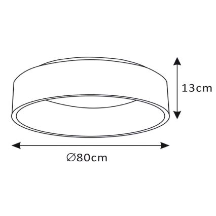 Lucide 46100/80/31 - LED Stmívatelné stropní svítidlo TALOWE LED/80W/230V Ø 80 cm