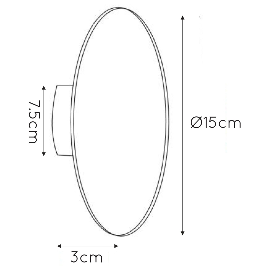 Lucide 46201/06/30 - LED Nástěnné svítidlo EKLYPS LED/7W/230V černá