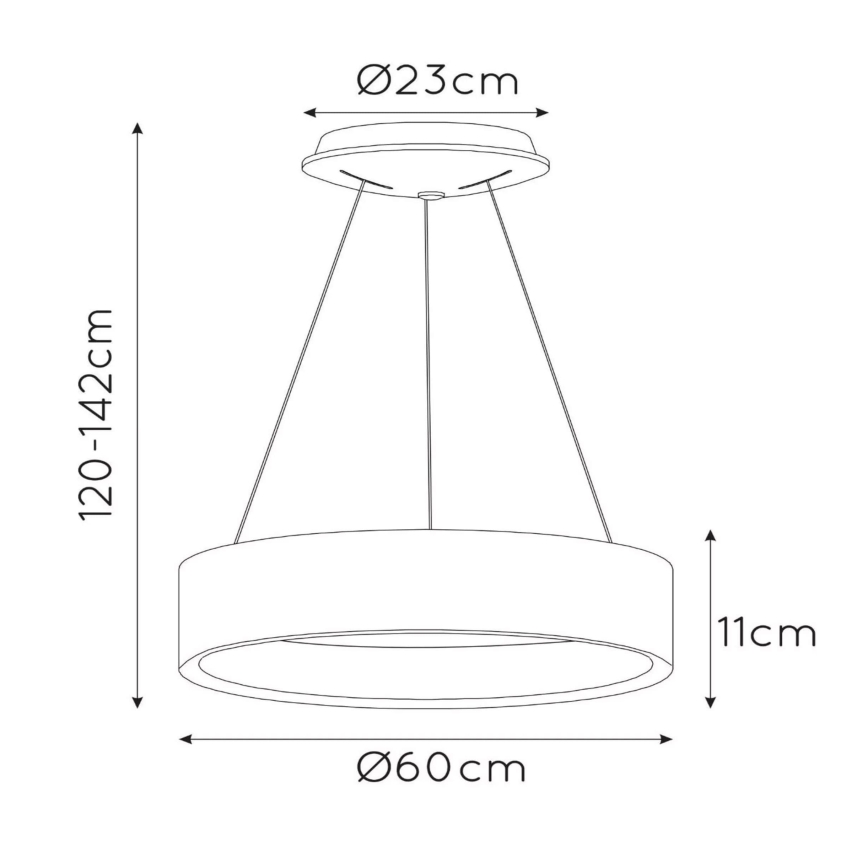 Lucide 46400/42/31 - LED Stmívatelný lustr na lanku TALOWE LED/39W/230V