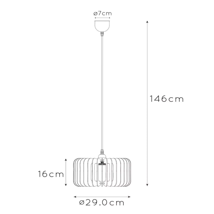 Lucide 46406/29/76 - Lustr na lanku ETTA 1xE27/40W/230V pr. 29 cm dřevo