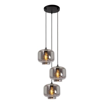 Lucide 46413/13/65 - Lustr na lanku MEDINE 3xE27/40W/230V kouřová