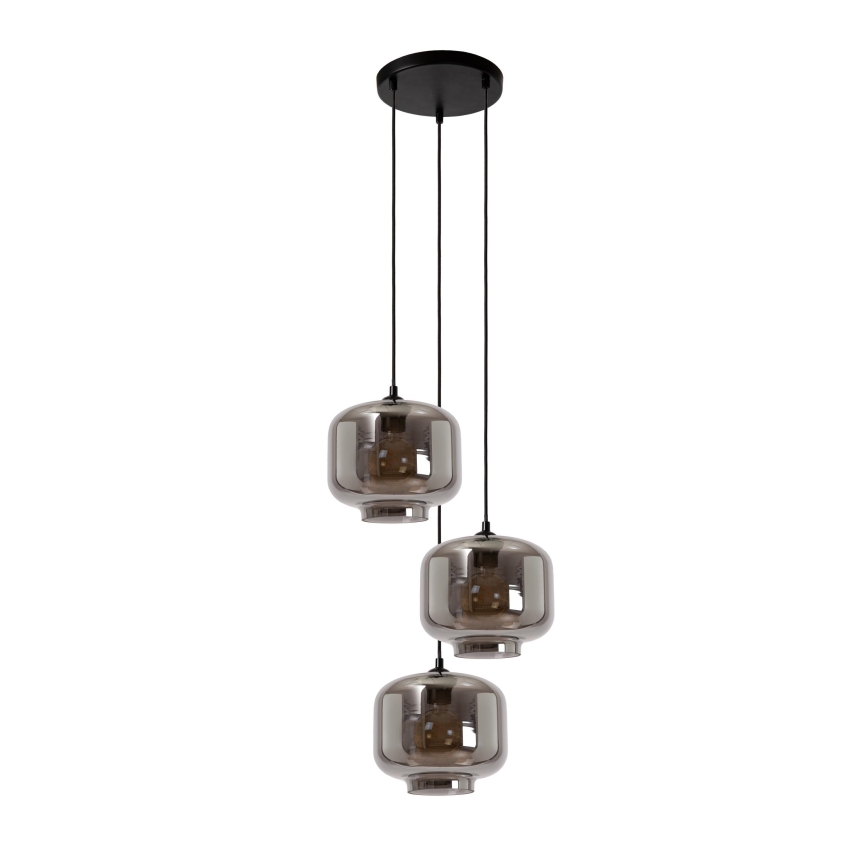 Lucide 46413/13/65 - Lustr na lanku MEDINE 3xE27/40W/230V kouřová