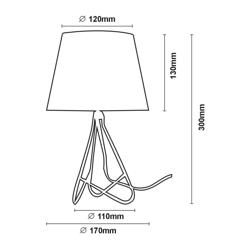 Lucide 47500/81/17 - Stolní lampa GITTA 1xE14/40W/230V bílá