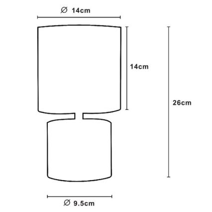 Lucide 47502/81/36 - Stolní lampa GREASBY 1xE14/40W/230V šedá