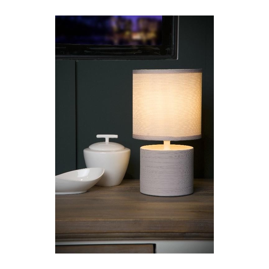 Lucide 47502/81/38 - Stolní lampa GREASBY 1xE14/40W/230V krémová