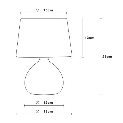 Lucide 47506/81/38 - Stolní lampa RAMZI 1xE14/40W/230V