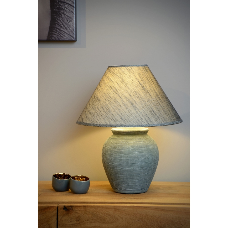 Lucide 47507/81/36 - Stolní lampa RAMZI 1xE27/60W/230V šedá