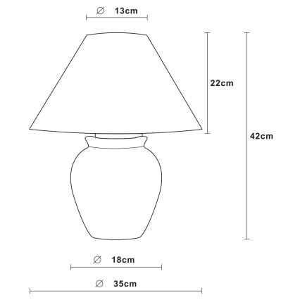 Lucide 47507/81/38 - Stolní lampa RAMZI 1xE27/60W/230V béžová