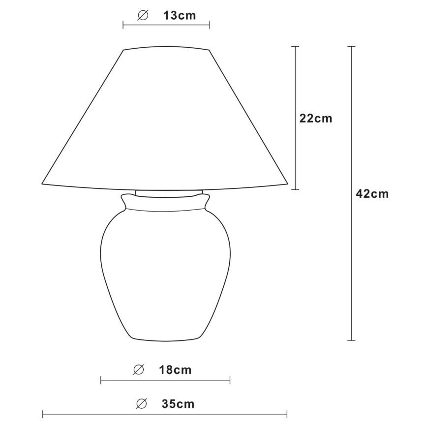 Lucide 47507/81/38 - Stolní lampa RAMZI 1xE27/60W/230V béžová
